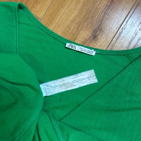 Zara Emerald Green V-Neck Dress - Picture 2 of 8